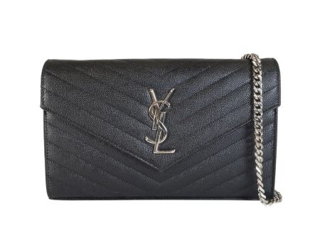 Saint Laurent (YSL) Envelope Wallet on Chain Online now